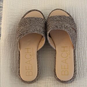 Matisse Taupe Braided Slide Sandals